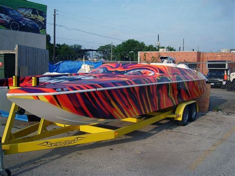 If you're considering a colour change or need to repaint your boat, check out our website for inspiration and more info at www.innovativemarinecoatings.com.au. Boat Vinyl Wraps Service (Including Graphics)