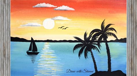 Easy Landscape Drawings In Colour You Can Draw This Landscape Free
