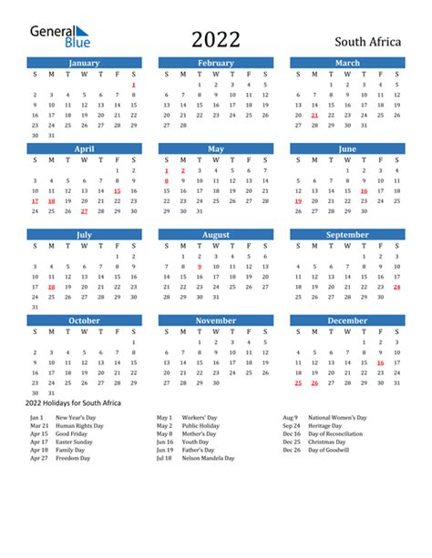 Free Printable Calendar In Pdf Word And Excel South Africa