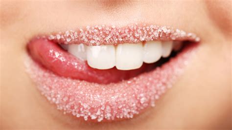 Desktop Wallpapers Sugar Tongue Lips Teeth Closeup 1920x1080