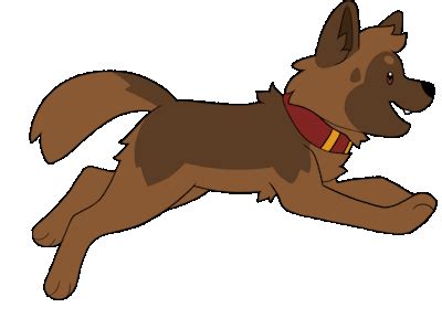 Cute Cartoon Dog Running Gif - Fobiaalaenuresis
