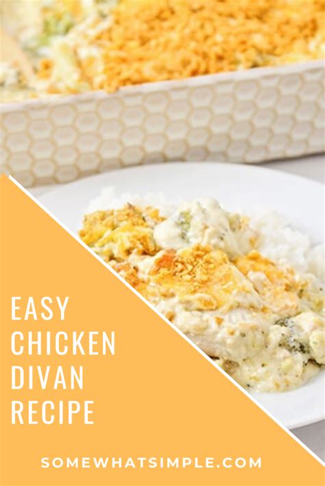 Chicken Divan Is Made With Chicken Fresh Broccoli A Creamy Sauce And