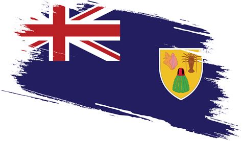 Free Turks And Caicos Islands Flag In Grunge Style Png With