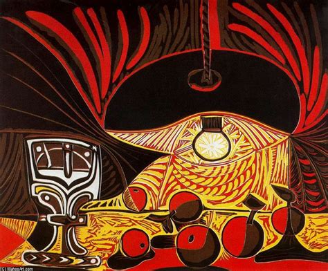 Still Life With Lamp 1 By Pablo Picasso 1881 1973 Spain