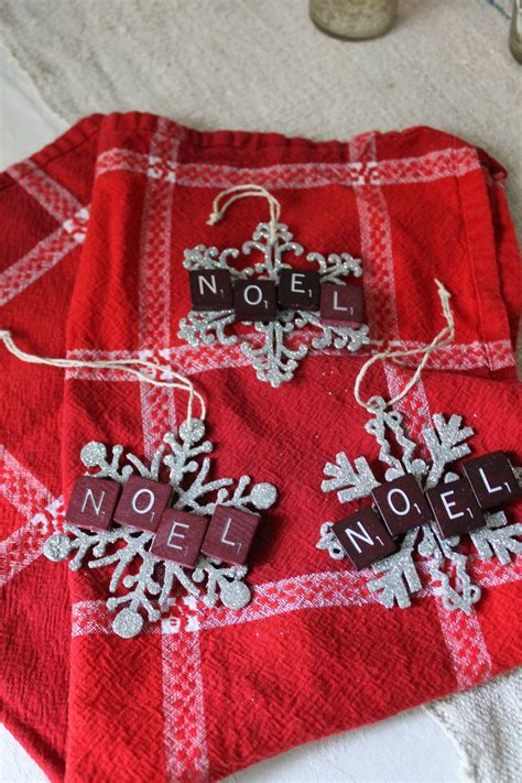 Vintage Red Scrabble Tile Christmas Ornaments Noel 1000 Via Etsy