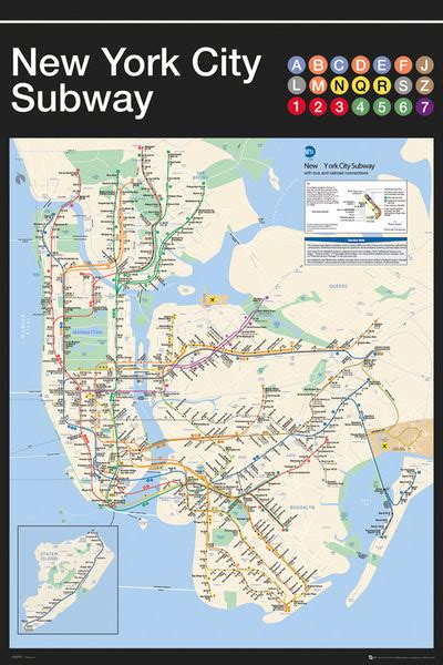 Poster New York Subway Map Wall Art 31 Free Europosters