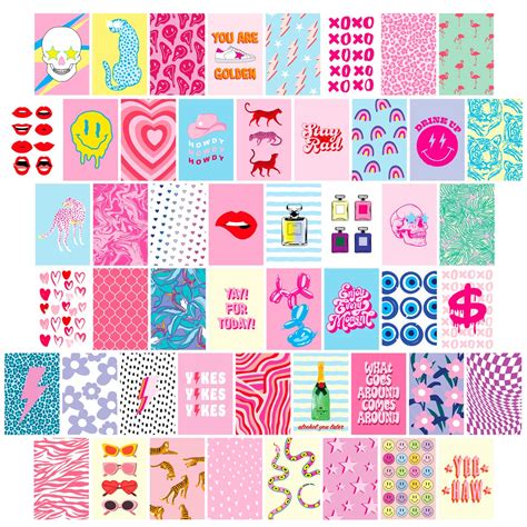 Buy Cloncep Design Preppy Room Decor Collage Kit 50 Pcs 4x6 Inch