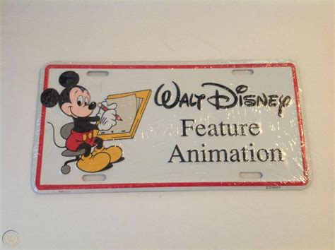 Walt Disney Feature Animation License Plate 1816610914