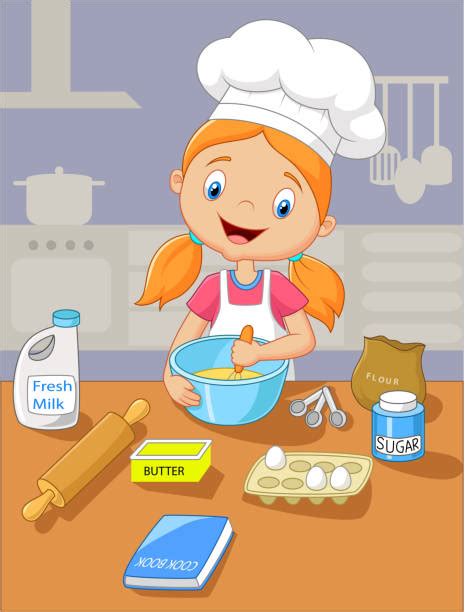 Best Girl Baking Illustrations Royalty Free Vector Graphics And Clip Art