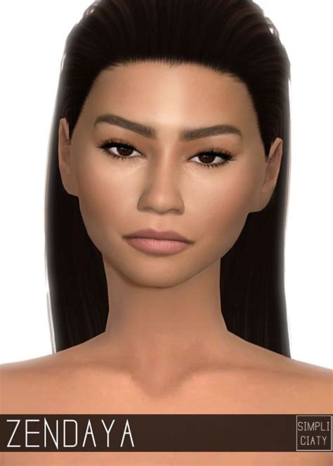 Skins Zendaya Skin From Simpliciaty Sims 4 Downloads Black Eyed Peas