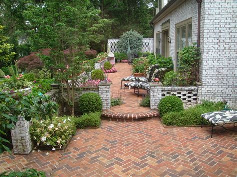Splitting the bricks with a guillotine cutter will work for simple cuts. brick patio design DSC01699 | Gregory Garnich | Flickr