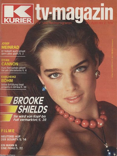 Brooke Shields Covers Kurier Tv Magazin Austria April 26 1986