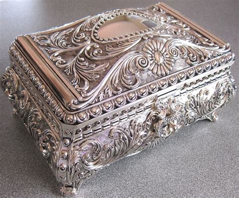 Antique Silver Plated Jewellery Box For Keeping Special Jewellery And