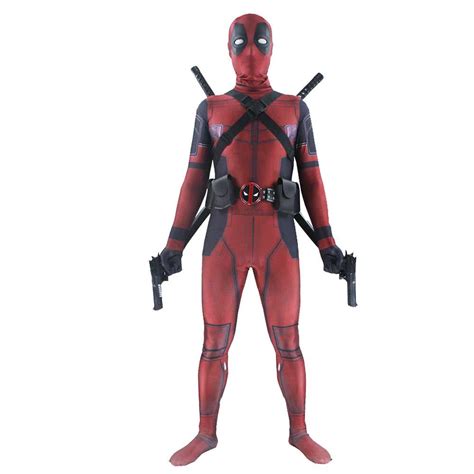 Ainiel Deadpool Cosplay Costume Deadpool Jumpsuit Adult Wade Wilson Spandex Lycra Zentai