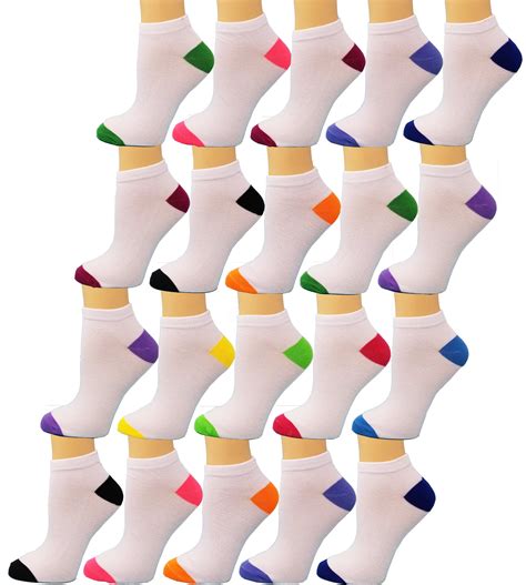 Debra Weitzner Womens Low Cut Ankle Socks No Show Colorful Pattern Fun Socks 20 Pair