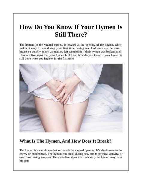 The Facts About Hymen Breakage By Oombler Issuu