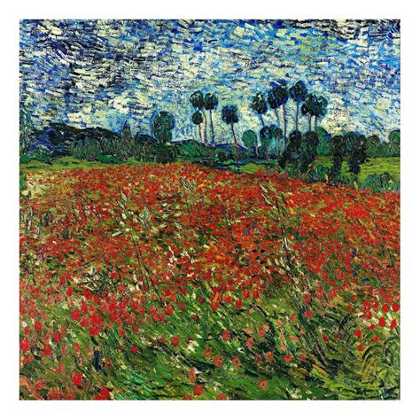 Poppy Field Vincent Van Gogh C 1890 18w X 18h X 075d The