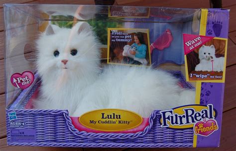 Furreal Friends Lulu My Cuddlin Kitty White Fluffy Cat Moves And Makes