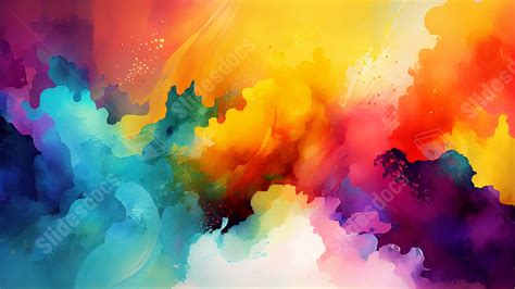 Watercolor Texture Colorful Powerpoint Background For Free Download