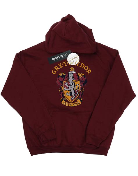 Harry Potter Mens Gryffindor Crest Hoodie Fruugo Se