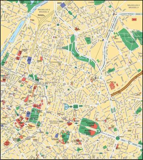 Tourist Map Of Brussels City Center Maps Of Brussels Maps Of The Best