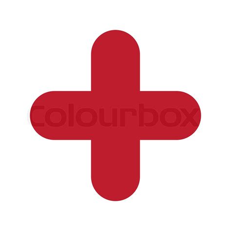 Icon Plus Red Stock Vector Colourbox