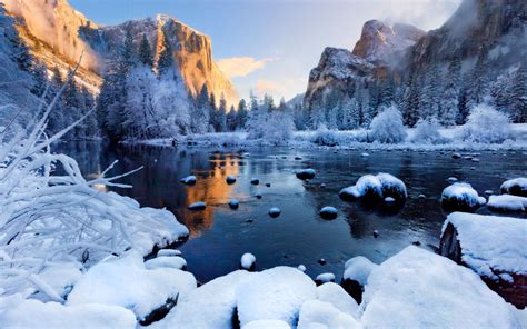 Yosemite National Park Nieve California National Parks National