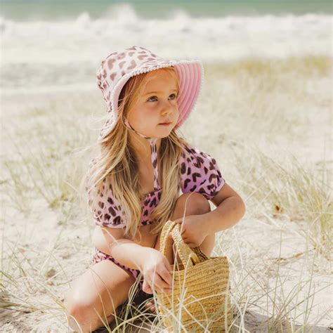 Snapper Rock Wild Love Puff Sleeve Bikini G15136 Pink Ocean Paradise