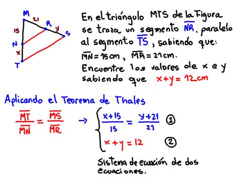 Teorema De Thales Ejercicio Resuelto