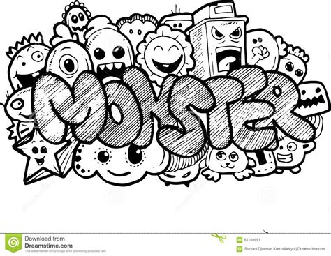 Check spelling or type a new query. Monster Cartoon Hand-drawn Doodle Stock Illustration ...