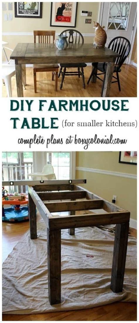 The design comes with a simple base but has double angles making it interesting. The 11 Best DIY Kitchen Tables | Diy farmhouse table ...