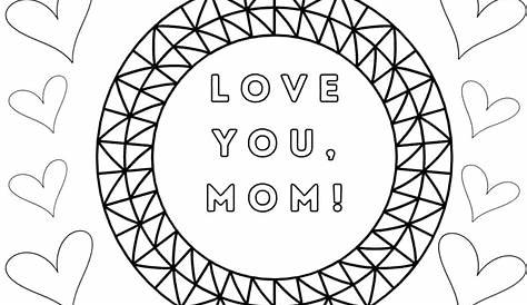 Printable Mother's Day Cards to Color - PDFs - Add A Little Adventure