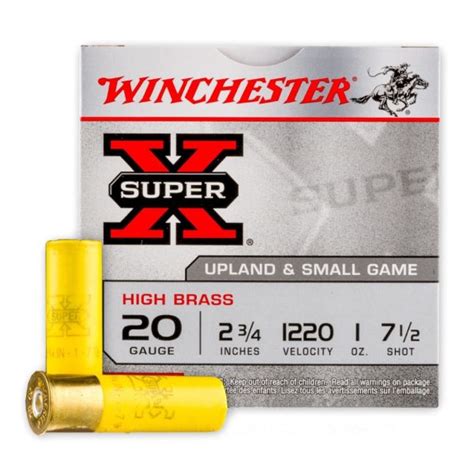 20 Gauge 2 3 4 1 Oz 7 5 Shot Winchester Super X High Brass Game