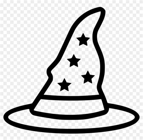 Wizard Hat Png Wizard Hat Clipart Black And White Transparent Png