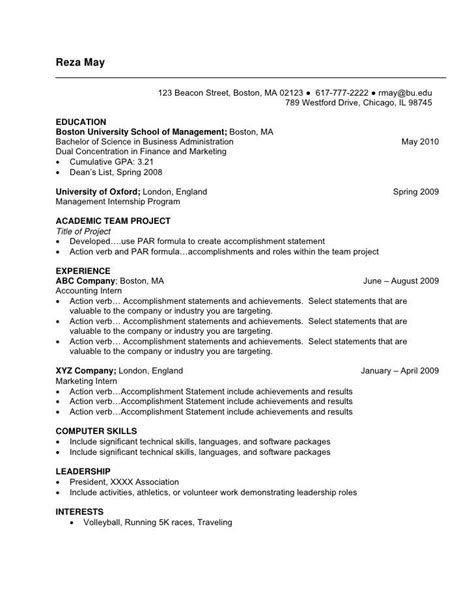 Resume samples for college student internship resume. Resume Examples Undergraduate - Resume Examples