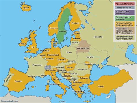 Europakarte Politisch L Nder