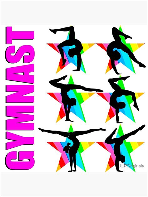 Pretty Rainbow Star Gymnast Poster By Jlporiginals Redbubble