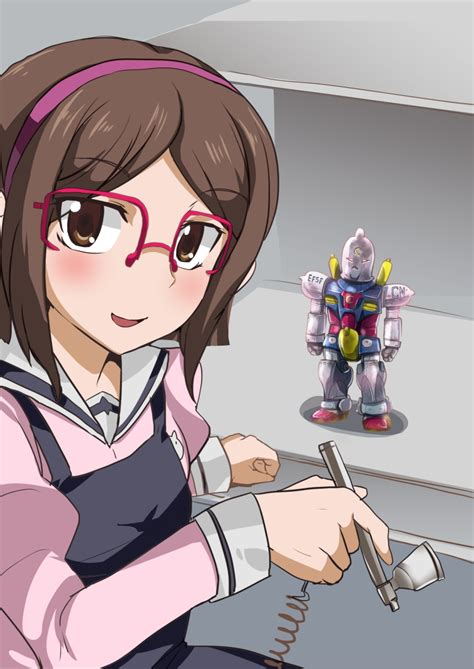 Silly Marinkomoe Kousaka China Gundam Gundam Build Fighters Highres 10s 1girl Airbrush