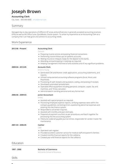 Looking at examples of effective cover letters will give you a starting point for creating your own letter. Account Clerk Resume Sample 2019 Resume Examples 2020