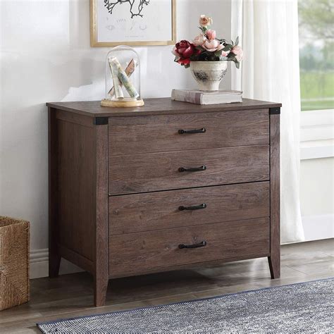 Unlike metal filing cabinets, some wood filing cabinets have open storage space where. Home Office Lateral File Cabinet with Two Drawers Large ...