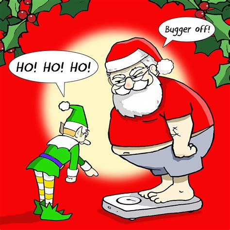 Fat Santa Funny Christmas Card Merry Christmas Cards