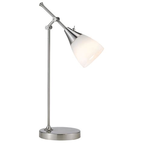 This sleek desk is the perfect modern executive desk for providing clean lines with elegance and abundant desk top space. Tulip Desk Lamp with Frosted Glass Shade | DCG Stores