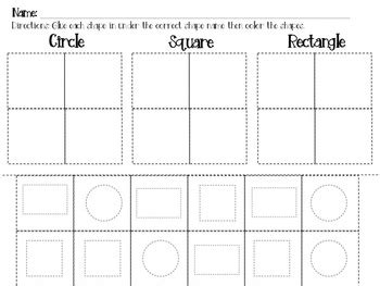 Shape Worksheets- Circle, Triangle, Square, Rectangle and Hexagon