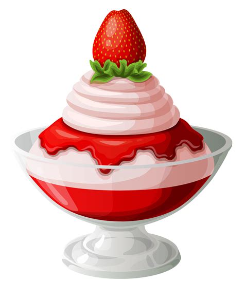 Strawberry Ice Cream Sundae Transparent Picture Mint Ice Cream