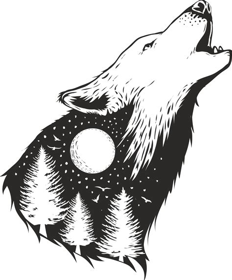 Wolf Stencil Printable