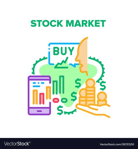 Stock Market Concept Color Royalty Free Vector Image