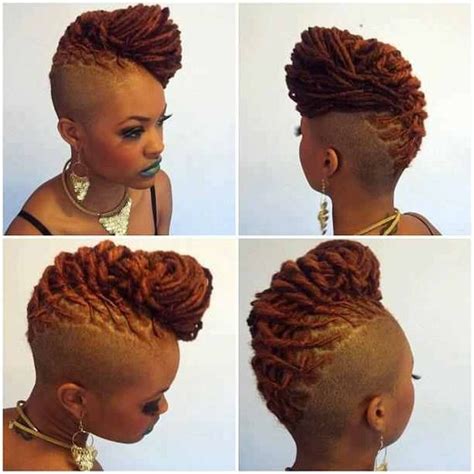 Dreadlock Mohawk Hairstyle For Women Locs And Shaved Sides Hairstyles