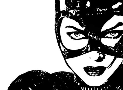 pfeiffer as catwoman stencil drawings art catwoman