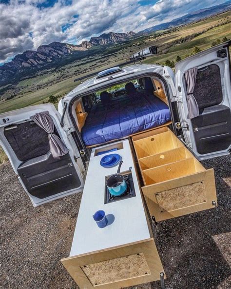The most desired rv slide out includes the bedroom slide out. Deluxe Slide Out Drawer Cargo Van Conversion in 2020 ...