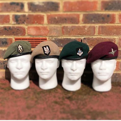 Berets Of The Uksfs From Left Srr Sas Sbs And Uksf 1 Para Ruksf